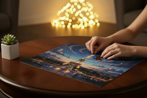 Eiffel Tower Puzzle - No Wine Glass