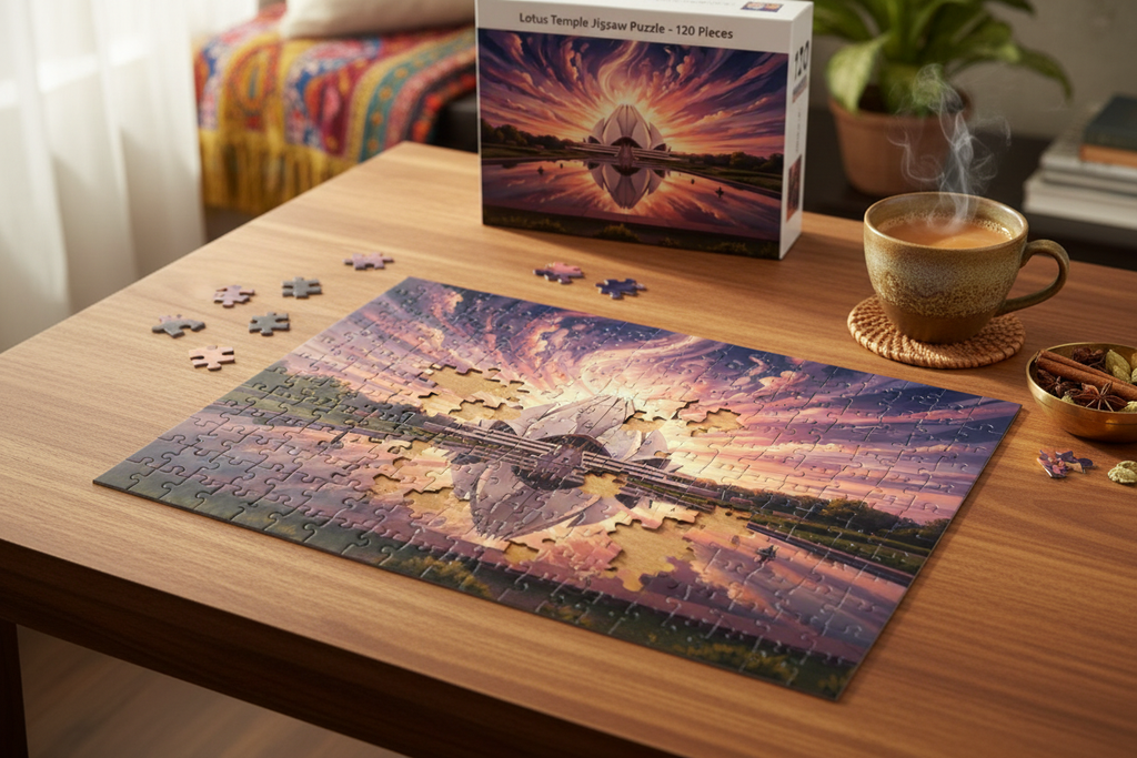 Lotus Temple Jigsaw Puzzle – Lifestyle