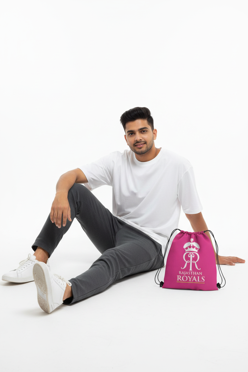 RR Drawstring Bag - Floor Sit White Background