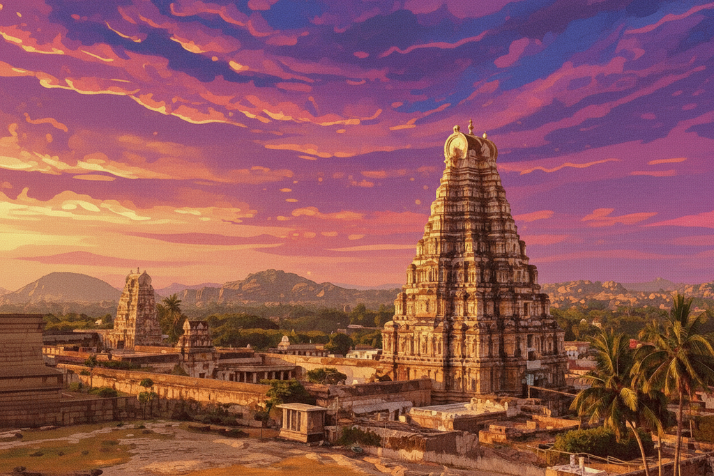 Virupaksha Temple - No Highlight Light